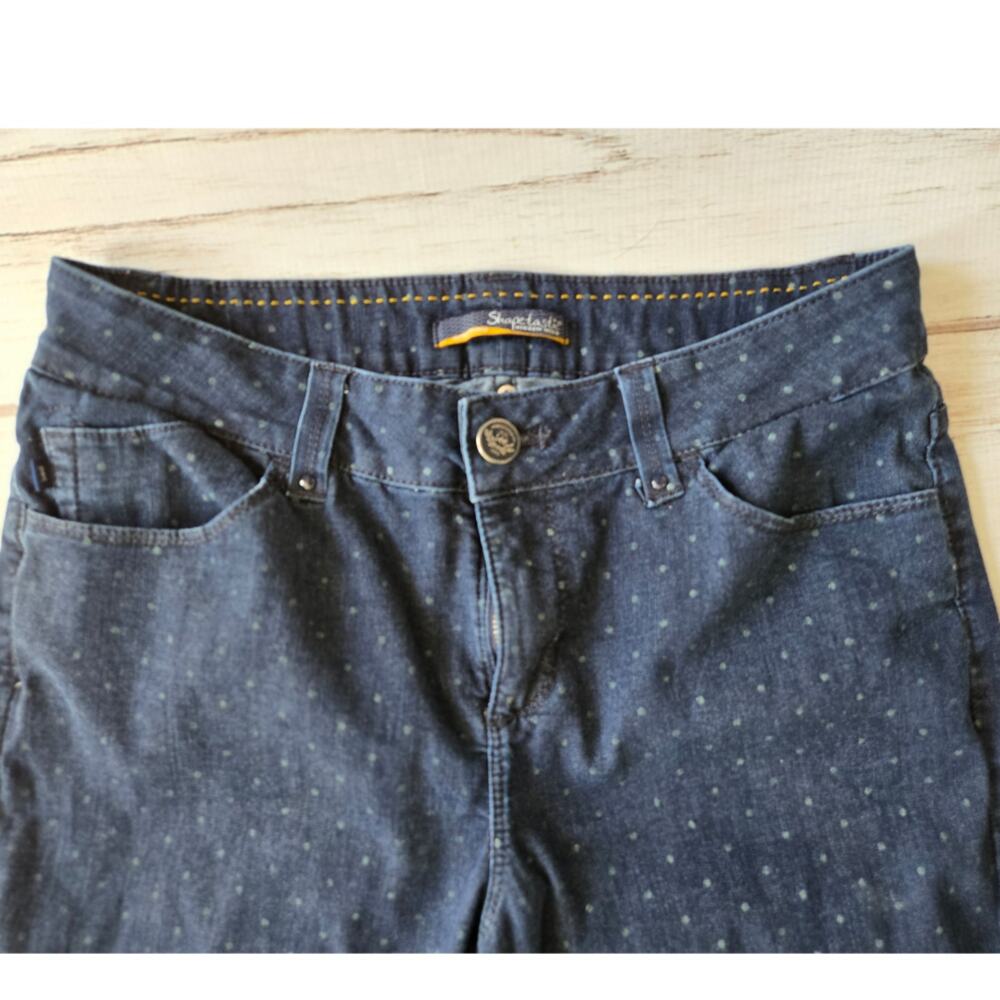 Lee Shapetastic Hidden Hold Dark Wash Polkadot Jeans sz 12 - Picture 2 of 8